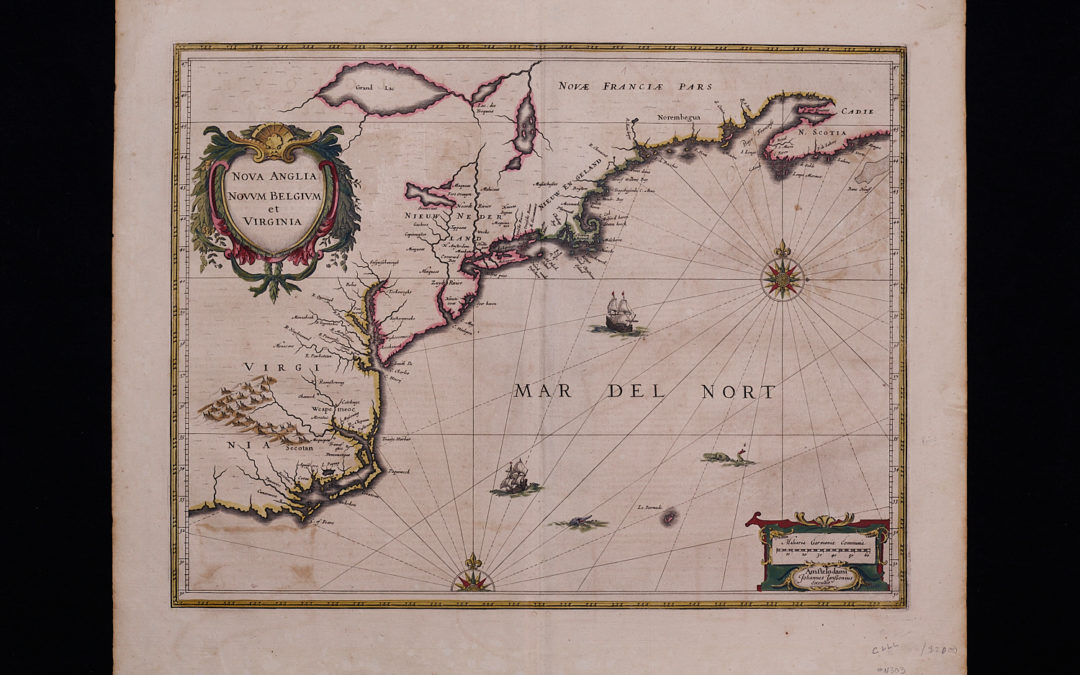 State One of Jansson’s Influential map of Virginia and the East Coast