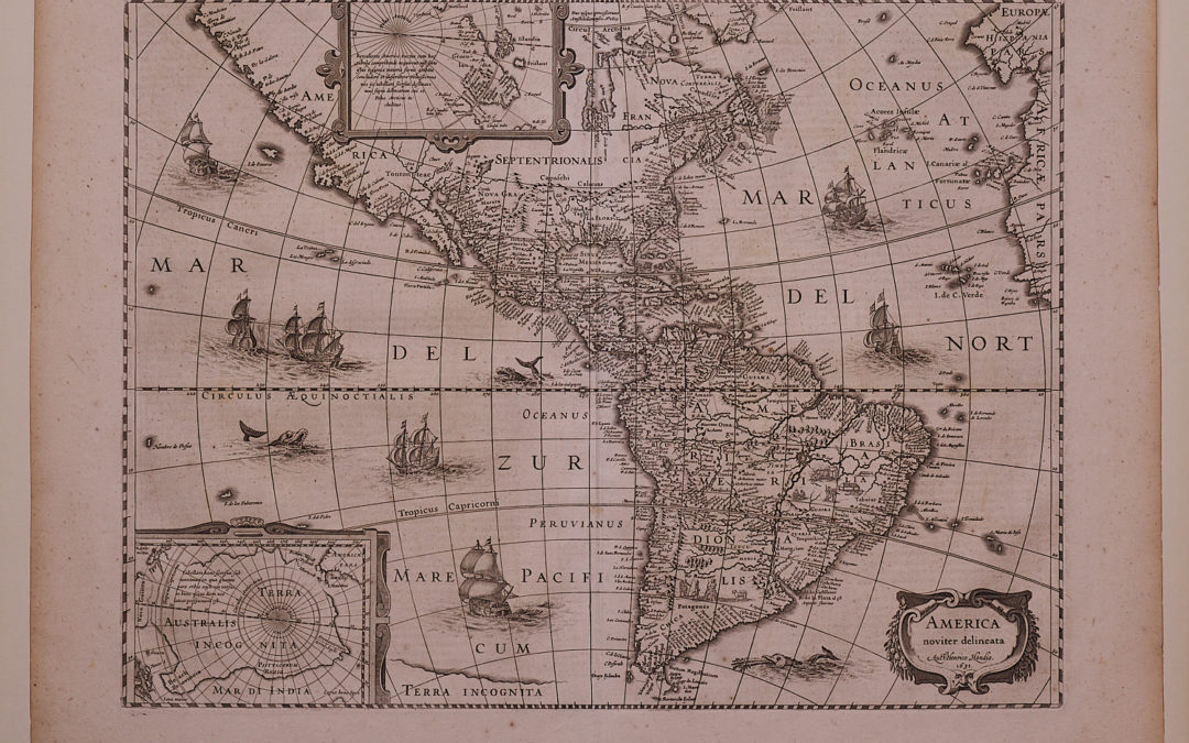 America, 1631, from the Golden Age of Dutch Map Making