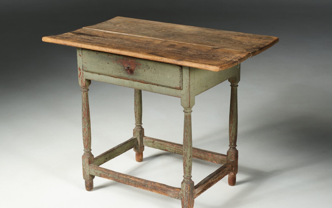 Tavern Table in Old Painted Surface