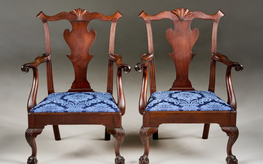 Rare and Exceptional Pair of Arm Chairs – SOLD