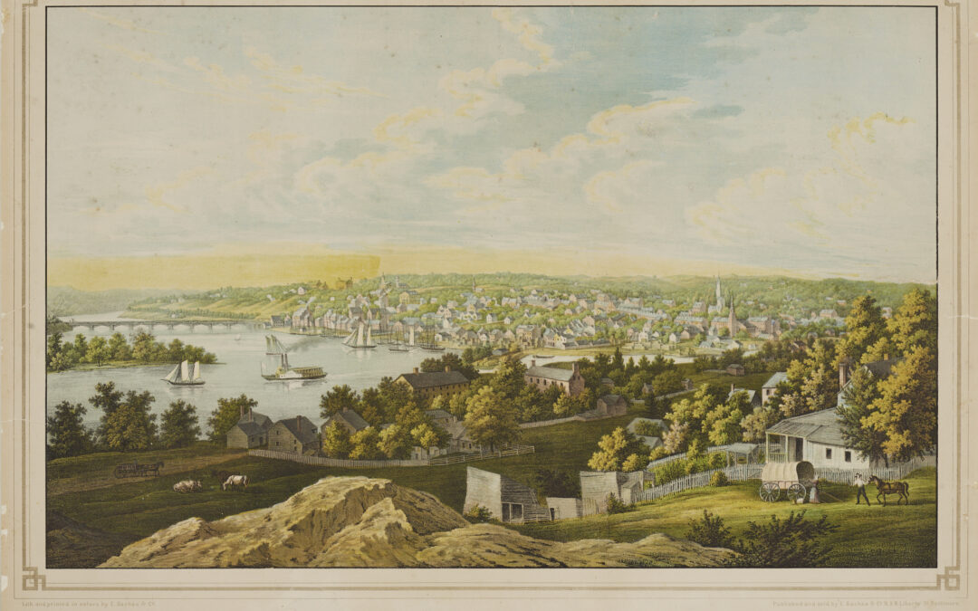 A Rare C. 1855 View of Georgetown D.C.
