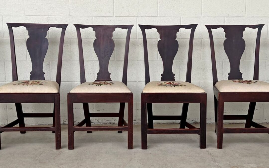 Exceptional and Rare Set of Six Roanoke River Valley Side Chairs
